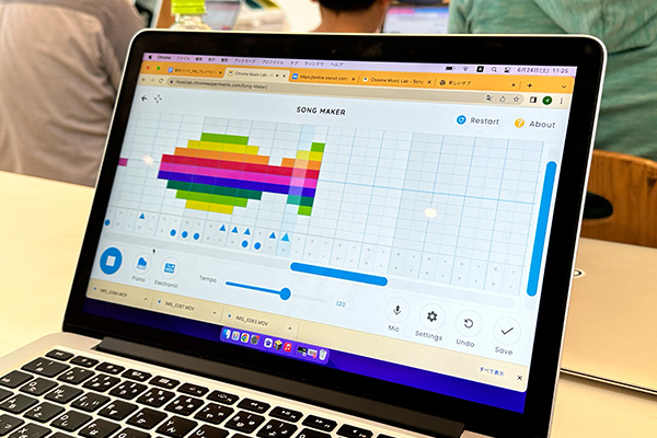 音楽を作るアクティビティ