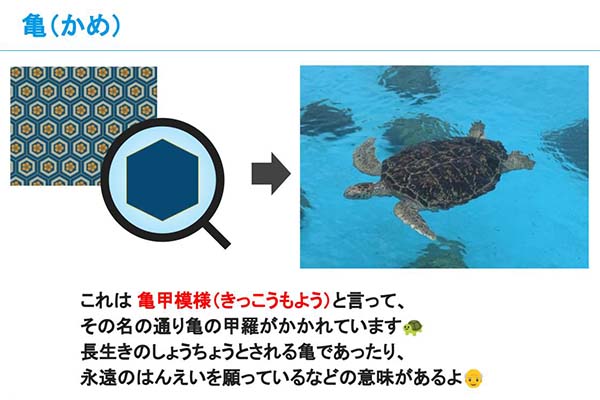 デザインの前に、日本伝統の和柄について学びます