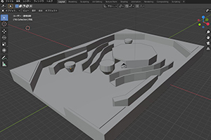 モデリングしたコースを使ってゲーム制作